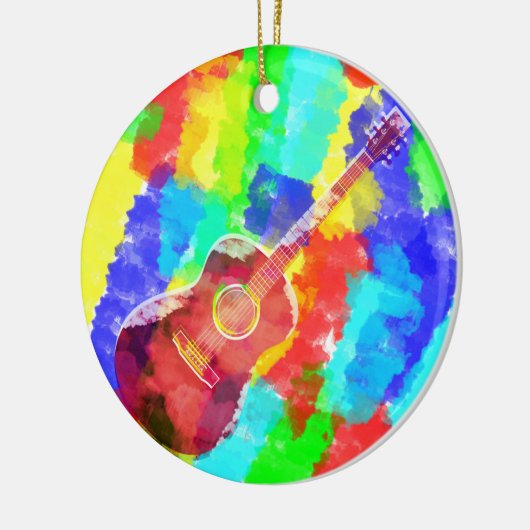 Waterverf Guitar Keramisch Ornament (Links)
