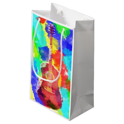 Waterverf Guitar Klein Cadeauzakje (Achterkant Gekanteld)