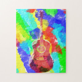 Waterverf Guitar Legpuzzel