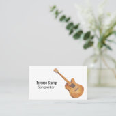 Waterverf Guitar Musician Visitekaartje (Staand voorkant)