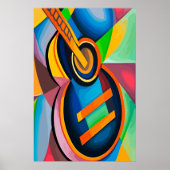 Waterverf Guitar Poster (Voorkant)