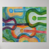 Waterverf Guitar Poster (Voorkant)