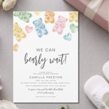 Waterverf Gummieberen Baby Shower