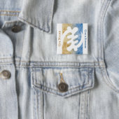 Waterverf Gye Nyame Afrikaans symbool met betekeni Vierkante Button 5,1 Cm (In situ)