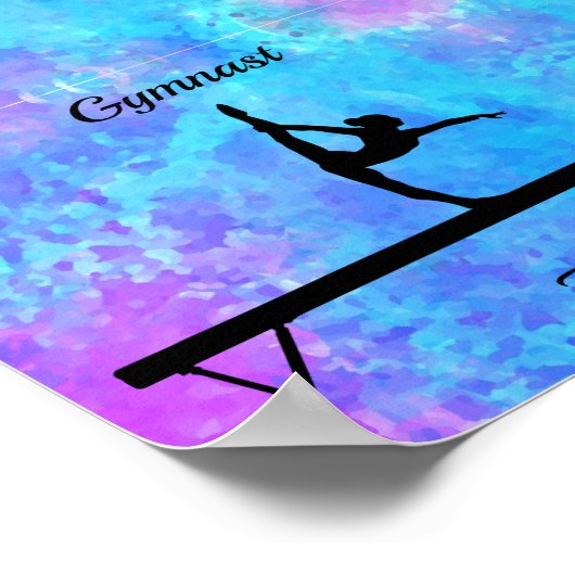 Waterverf Gymnastiek Beam Poster (Hoek)