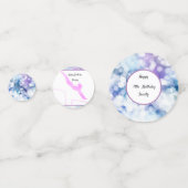 Waterverf gymnastiek Birthday Uneven Bars Confetti (Achterkanten)