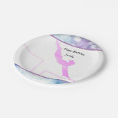 Waterverf gymnastiek Birthday Uneven Bars Papieren Bordje (Gekanteld)