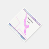 Waterverf gymnastiek Birthday Uneven Bars Servet (Hoek)