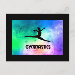 Waterverf gymnastiekschakelaar lep briefkaart
