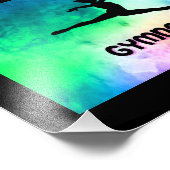 Waterverf gymnastiekschakelaar lep foto afdruk (Hoek)