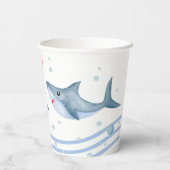 Waterverf haai Baby shower papier kopjes Papieren Bekers (Achterkant)