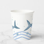 Waterverf haai Baby shower papier kopjes Papieren Bekers (Rechts)