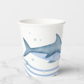 Waterverf haai Baby shower papier kopjes Papieren Bekers (Voorkant)