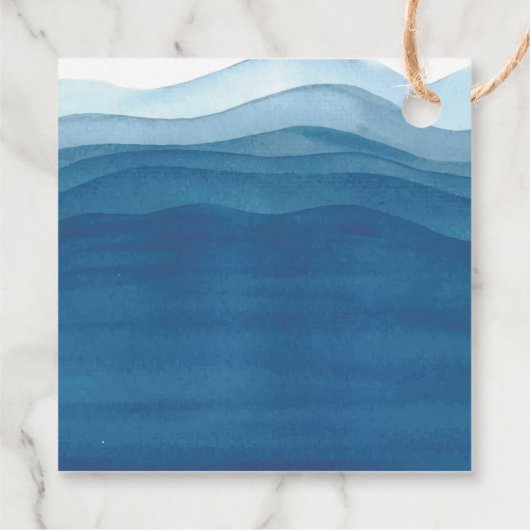 Waterverf haai dank u Label (Achterkant)