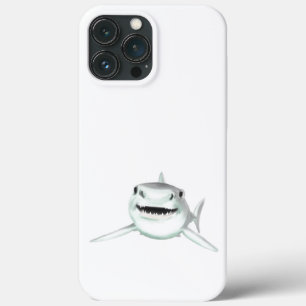 waterverf haai glimlach grijs groene oceaan dier  Case-Mate iPhone case
