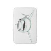 waterverf haai lachend grijs groen oceaan dier badmat (Voorkant Verticaal)