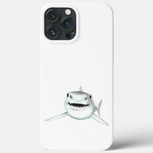 waterverf haai lachend grijs groen oceaan dier Case-Mate iPhone case (Achterkant)