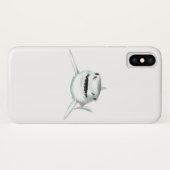 waterverf haai lachend grijs groen oceaan dier Case-Mate iPhone case (Achterkant (horizontaal))