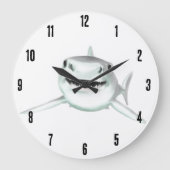 waterverf haai lachend grijs groen oceaan dier grote klok (Voorkant)