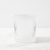 waterverf haai lachend grijs groen oceaan dier matglas koffiemok (Center)