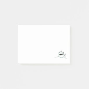 waterverf haai lachend grijs groen oceaan dier post-it® notes