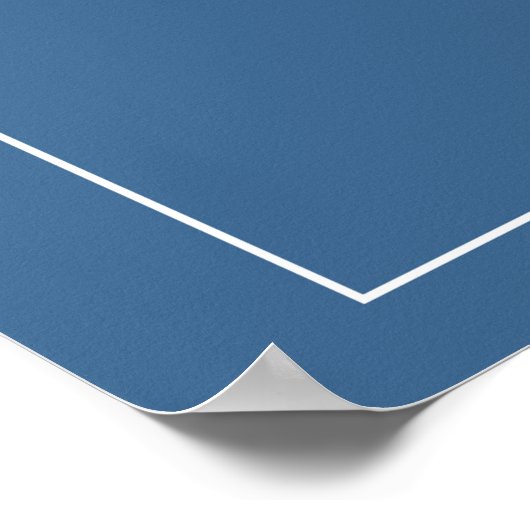 Waterverf haai op Deep Blue Nursery Art Poster (Hoek)