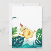 Waterverf Haan Elke Leeftijd Jongen 1e Verjaardag  Kaart (Achterkant)