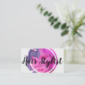 waterverf haarstylist visitekaartje (Staand voorkant)