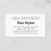 waterverf haarstylist visitekaartje (Achterkant)