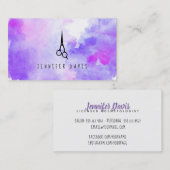 waterverf haarstylist visitekaartje (Voorkant / Achterkant)