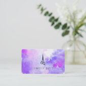 waterverf haarstylist visitekaartje (Staand voorkant)