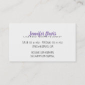 waterverf haarstylist visitekaartje (Achterkant)