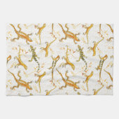 Waterverf Hagedissen Earth Tone Theedoek (Horizontaal)