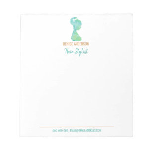 Waterverf Hair Stylist Beauty Salon Persoonlijk Notitieblok