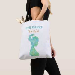 Waterverf Hair Stylist Beauty Salon Persoonlijk Tote Bag