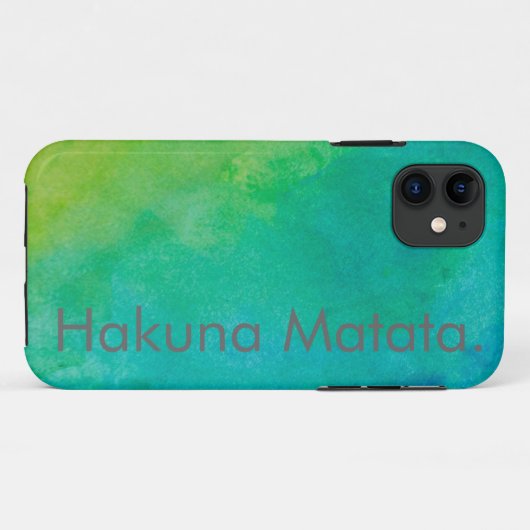 Waterverf Hakuna Matata Case-Mate iPhone Case (Achterkant (horizontaal))