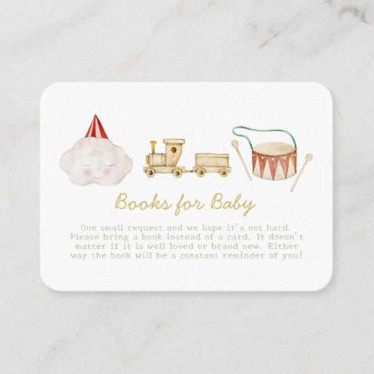 Waterverf Hallo Baby Speelgoedboeken voor Baby Informatiekaartje (Voorkant)