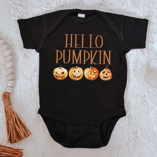 Waterverf Hallo Pumpkin Halloween Herfst herfst Romper