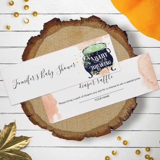 Waterverf Halloween Baby shower Mini Visitekaartjes