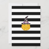Waterverf Halloween Black en White Birthday Kaart (Achterkant)