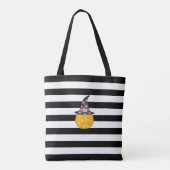 Waterverf Halloween Black en White Tote Bag (Achterkant)
