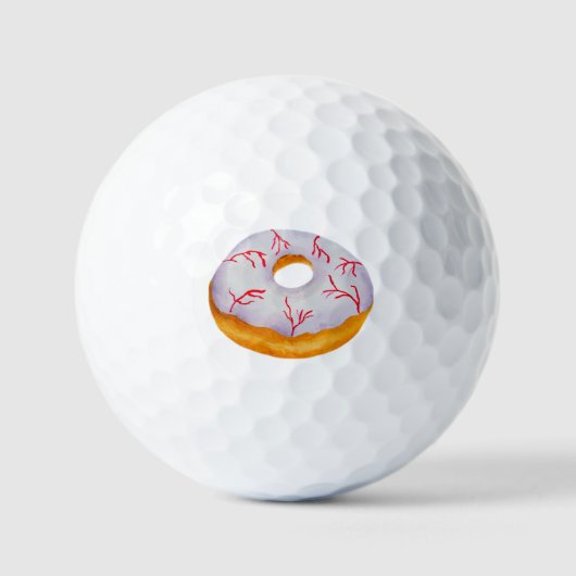 Waterverf Halloween Blood Shot Eye Donut Golfballen (Voorkant)