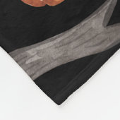 Waterverf Halloween Boo Ghost en Pumpkins Black Fleece Deken (Hoek)