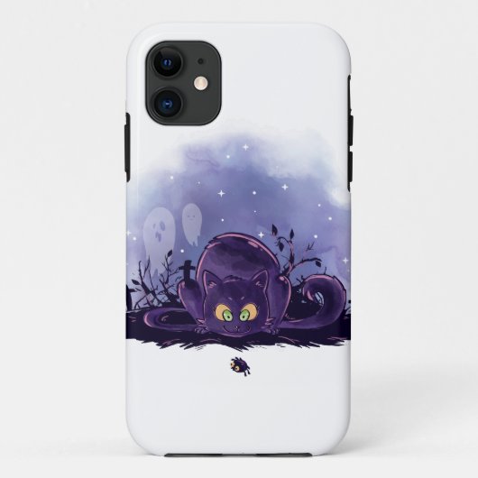 Waterverf Halloween Cat Case-Mate iPhone Case (Achterkant)