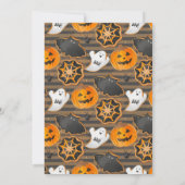 Waterverf Halloween Cookie Birthday Party Kaart (Achterkant)