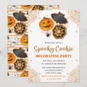 Waterverf Halloween Cookie Decorting Party Kaart (Voorkant / Achterkant)