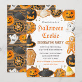 Waterverf Halloween Cookie Decorting Party Kaart (Voorkant / Achterkant)
