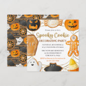 Waterverf Halloween Cookie Decorting Party Kaart (Voorkant / Achterkant)