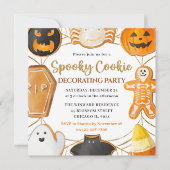Waterverf Halloween Cookie Decorting Party Kaart (Voorkant)