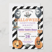 Waterverf Halloween Costume Party Uitnodiging (Voorkant)